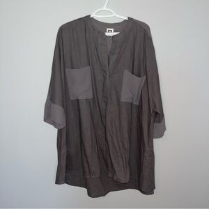 Anne Klein Charcoal Blouse XL